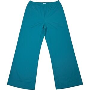 Vintage Henson Kickernick Teal Blue Wide Leg Pajama Pants USA Size 38 Large